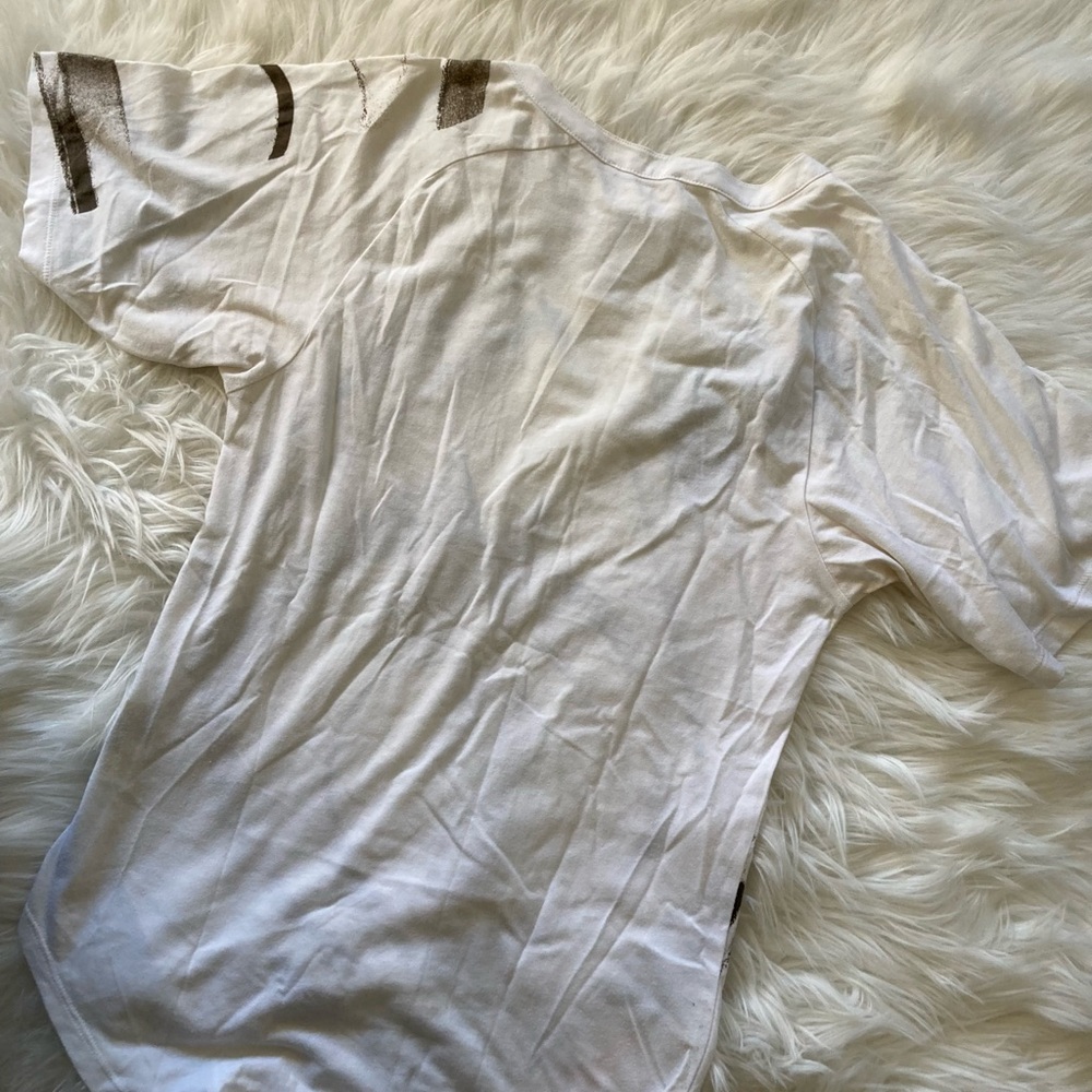 Diesel Round Hem T-Shirt  - Size XS - White - Picture 4 of 7